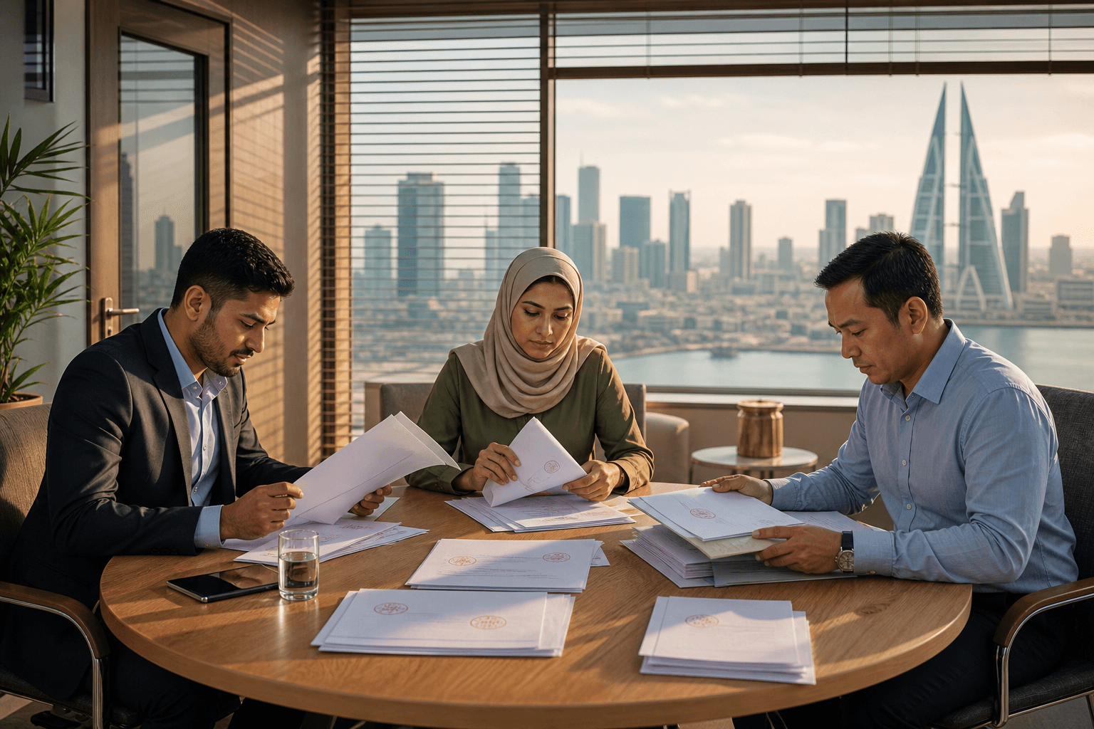 Professional support meeting for Bahrain commercial registration