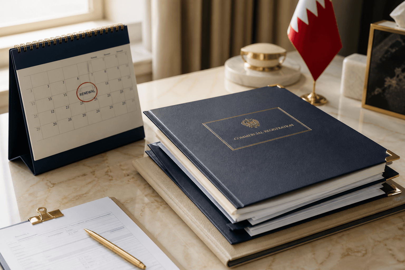 Commercial Registration renewal documents for Bahrain companies